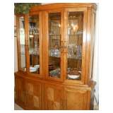 China cabinet, crystal, etc.