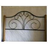 Queen wrought iron headboard
