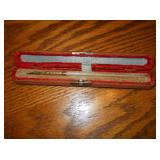 Dip pen w/case, mother-of-pearl handle