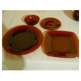 Ruby red dishes
