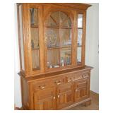 Keller light oak hutch