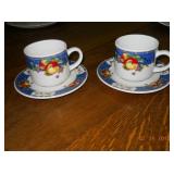 Porcelain cups & saucers