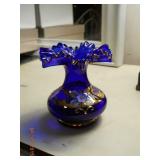 Bohemian cobalt vase
