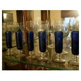 Cobalt & other glassware