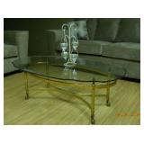 Brass Table with glass top