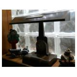 Vintage desk light w/clock