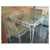 Glass top table w/2 chairs