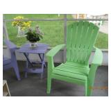 Adirondack chair & table