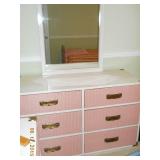 Pink Dresser w/mirror