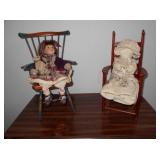 Dolls and their chairs