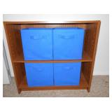 Bookcase with fabric drawers