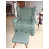 Green Chair and Stool