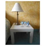 Side Table, Lamp, Birds
