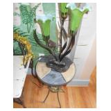 Top of Side Table and Lamp