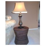 Resin Side Table and Lamp