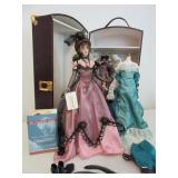Franklin Mint Gibson Girl "Josephine" Doll, Trunk, Doll Form,Accessories