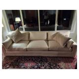 7 foot white cushioned sofa. Down filled - Vintage 1968