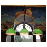 3 Green Globe light fixture