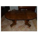 Double Pedestal Dining Table, 106"L x 46"W
