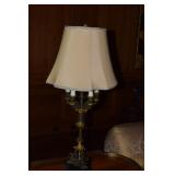 Pair Antique Candelabra Converted to Lamps