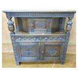 CARVED OAK COURT CUPBOARD