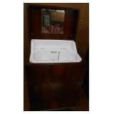 CABINETED LAVATORY OPEN