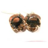 Genuine natural Smokey Quartz set in 14kt Rose Gold. The stones are estimated to be 11 carats each.