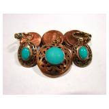 14KT rose gold with Turquoise
