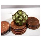 14kt gold and peridot