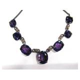 Flame Fusion Synthetic Alexandrite like Sapphires set in sterling silver. TCW is 169 cts!!!