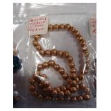 14kt gold beaded necklace