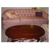 Pr. Pink Tuffted Back Sofas