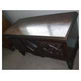 Carved Cedar Chest