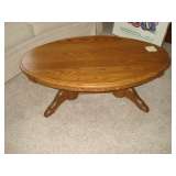 oak oval coffee table