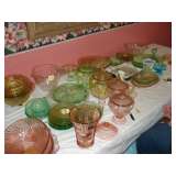 400+ pieces of depression glass