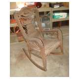 antique Victorian wicker rocker