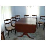 mahogany drop leaf & 4 chairs
