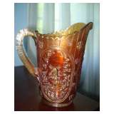 carnival glass pitcher