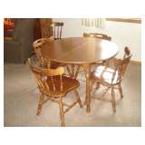 maple table & 6 chairs