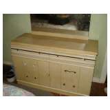 blond dresser & mirror