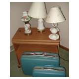 TV stand & lamps