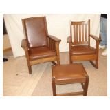 antique rockers & foot stool
