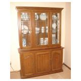 lg oak china cabinet