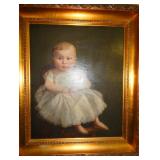 1860 BABY BOY PORTRAIT PAINTING