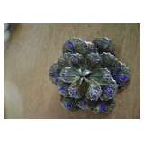 Antique sterling & enameled pin