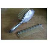 Sterling silver brush & comb