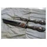 Antique sterling silver carving set