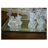 Antique crystal perfume bottles