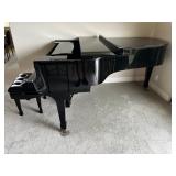 Hamburg Steinway Concert Grand Piano Model B-211 Serial #485221 Circa 1982 Ebony 7