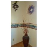 Decorative wall decor, large vase (as is)